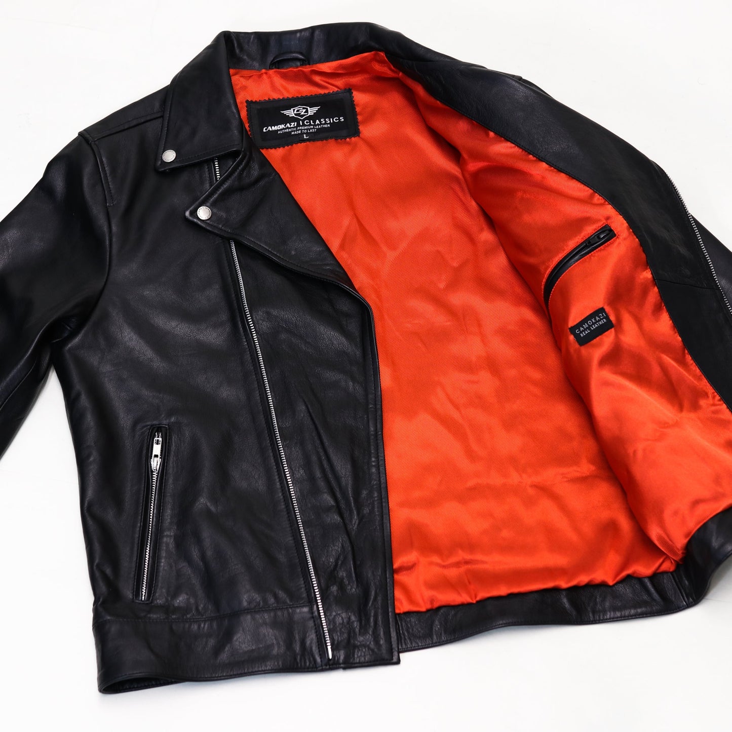 Vantage Classic Leather Biker Jacket