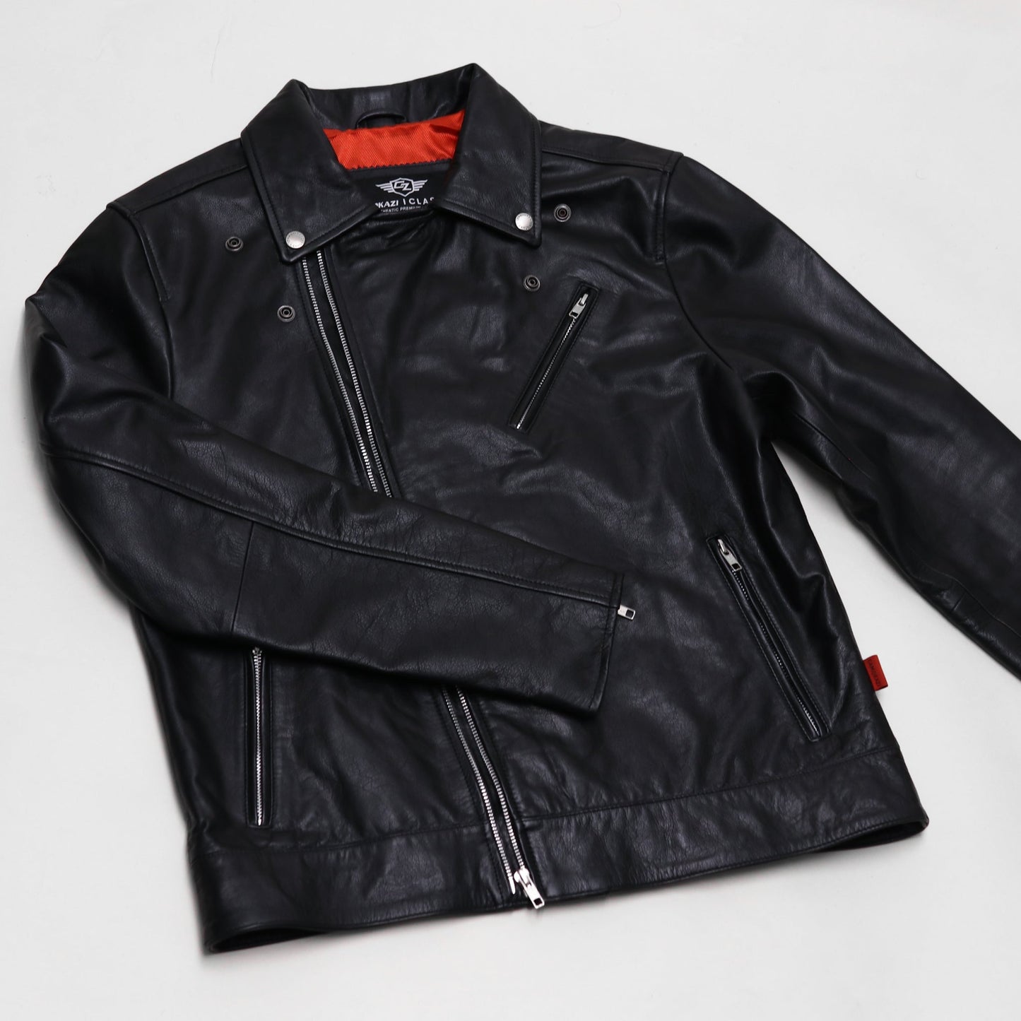 Vantage Classic Leather Biker Jacket