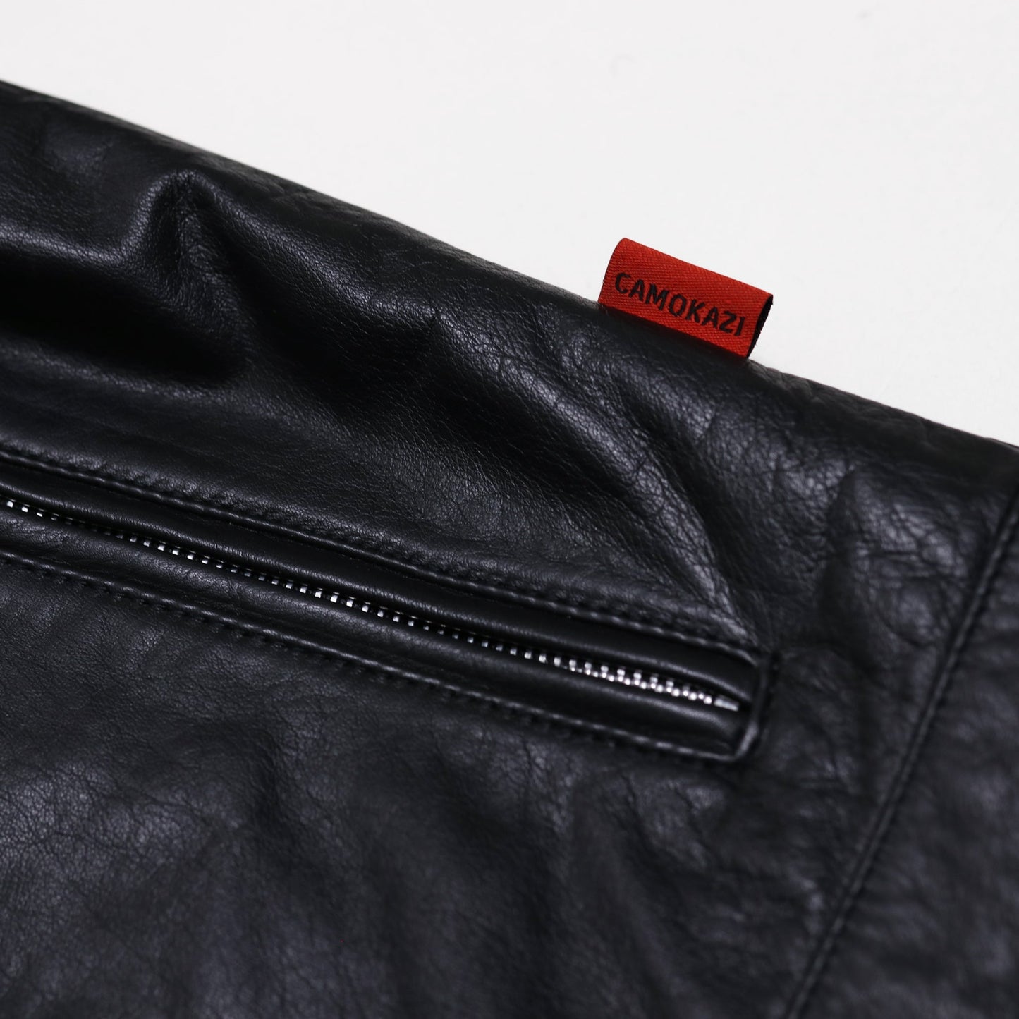 Valiant Black Leather Racer Jacket