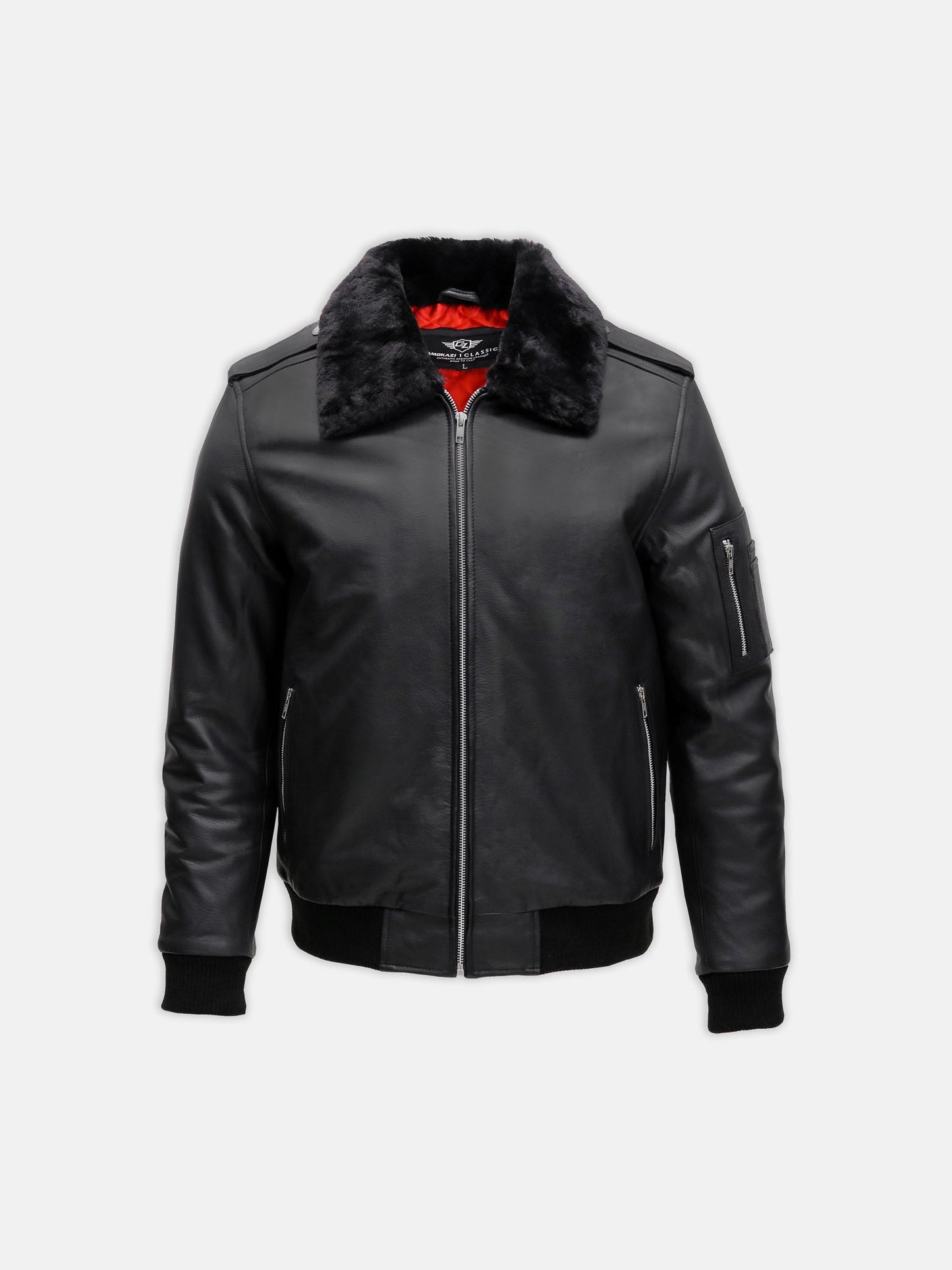 Vulcan II Black Leather Flying Jacket