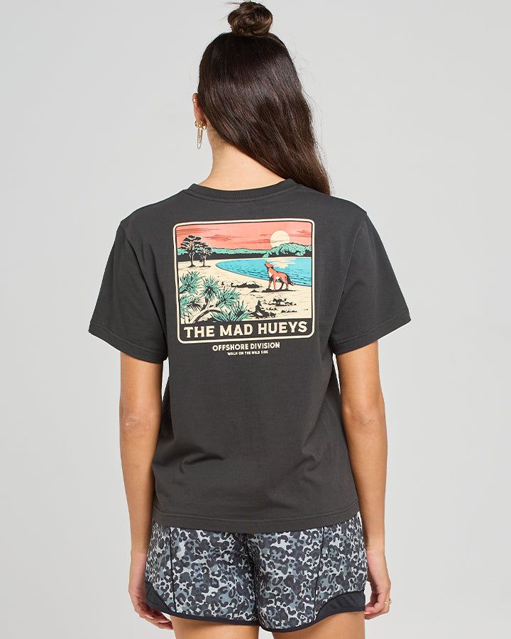 WALK ON THE WILD SIDE | WOMENS SS TEE - VINTAGE BLACK