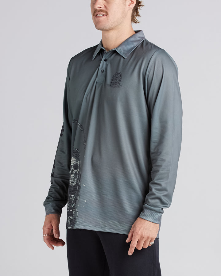 DEAD IN THE WATER | FISHING JERSEY - DUSTY GREEN