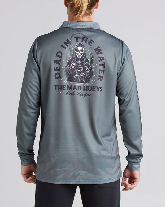 DEAD IN THE WATER | FISHING JERSEY - DUSTY GREEN