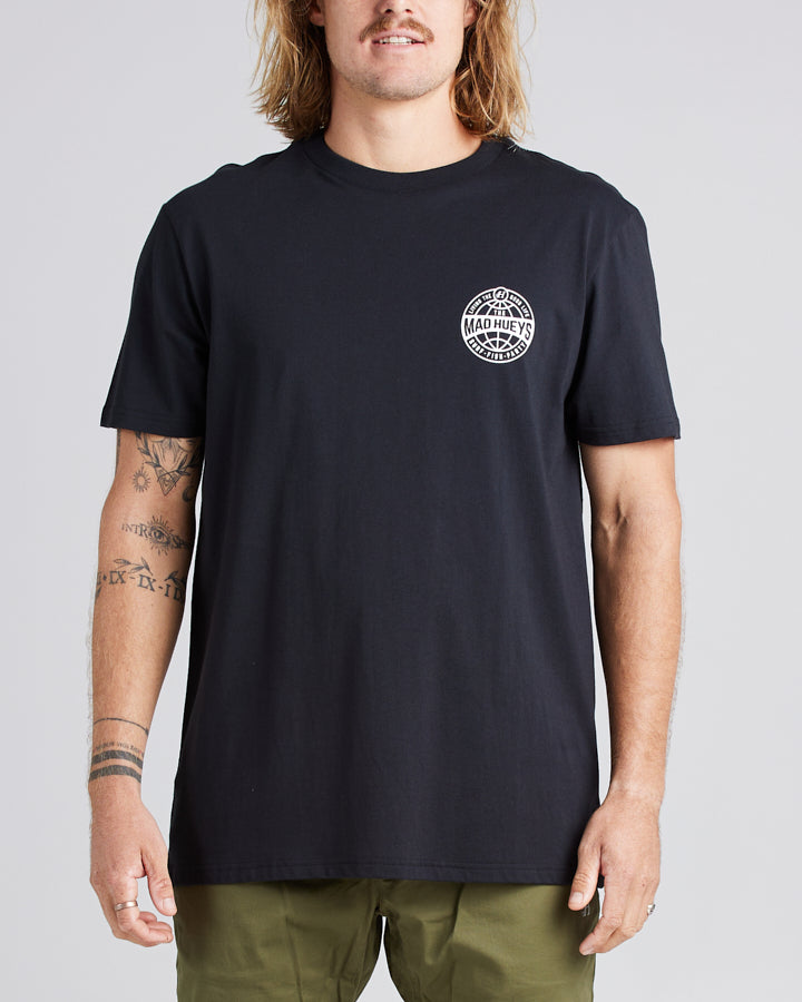 HUEYS GLOBAL | SS TEE - BLACK