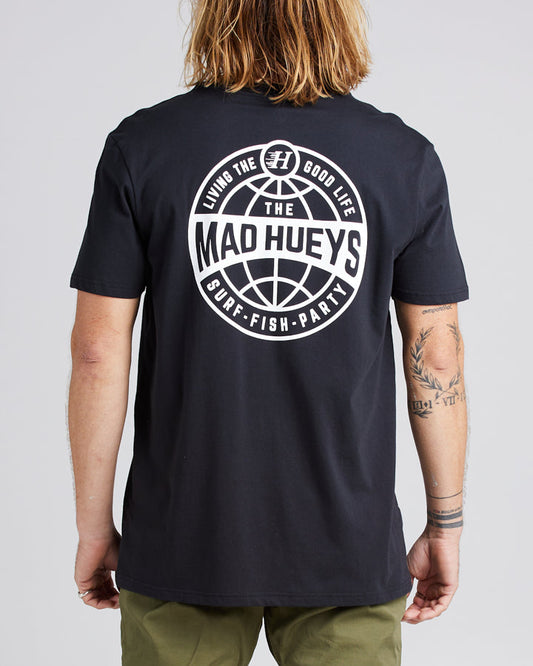 HUEYS GLOBAL | SS TEE - BLACK