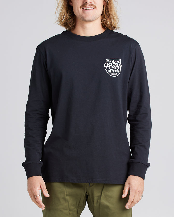 OFF THE HOOK | LS TEE - BLACK