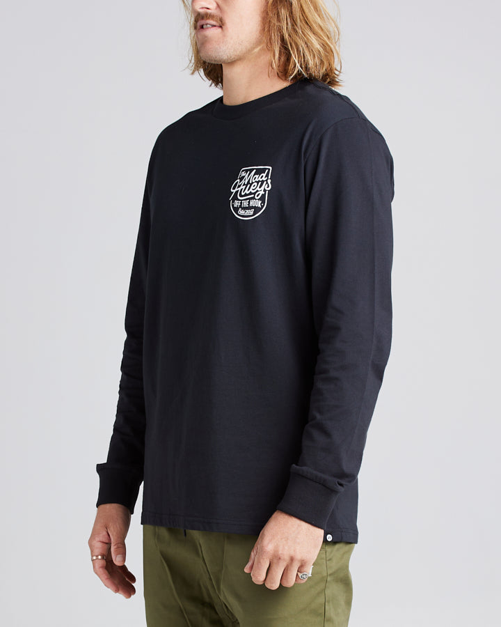 OFF THE HOOK | LS TEE - BLACK