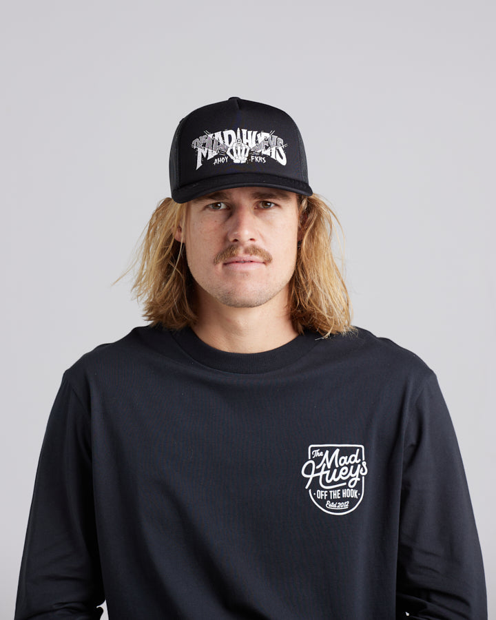 BONES AHOY | FOAM TRUCKER - BLACK