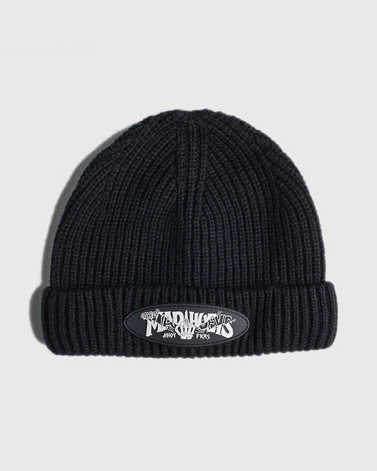 BONES AHOY | ROLL UP WARFIE BEANIE - BLACK