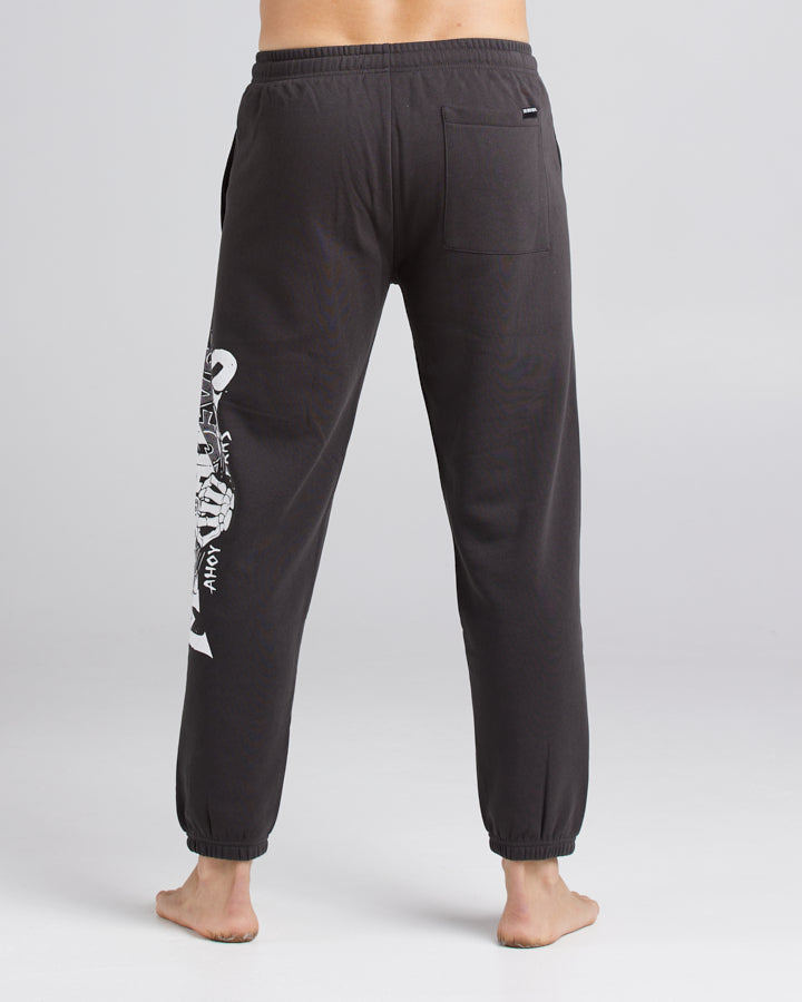 BONES AHOY | RELAXED TRACKPANT - VINTAGE BLACK