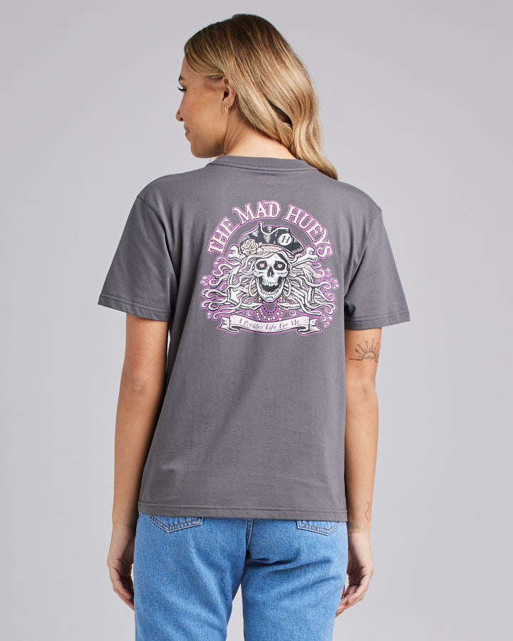 A PIRATES LIFE  | WOMENS SS TEE - CHARCOAL