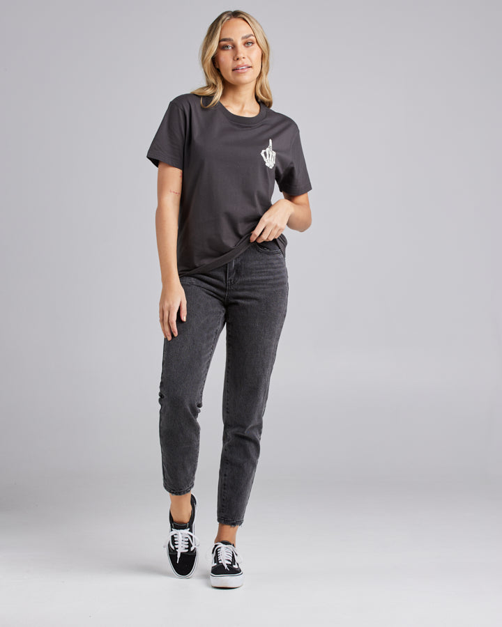 BONES AHOY | WOMENS SS TEE - VINTAGE BLACK