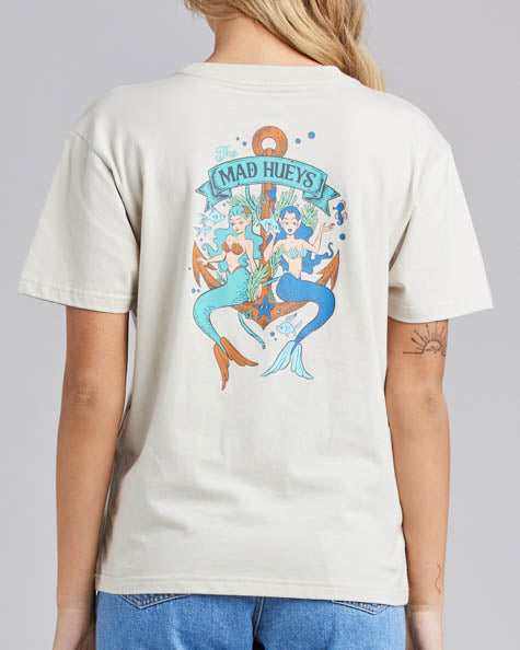 ANCHOR MERMAIDS | WOMENS SS TEE - STONE