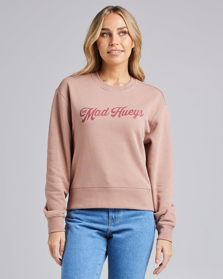 BABES ON WAVES | WOMENS CREW - FAWN