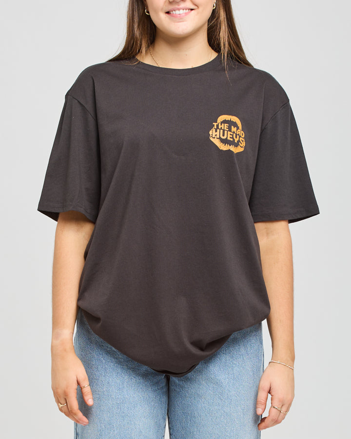 AUSSIE SUMMER | WOMENS OVERSIZED SS TEE - VINTAGE BLACK