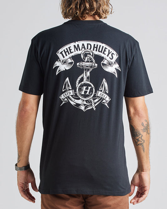 HUEYS ANCHOR | SS TEE - BLACK