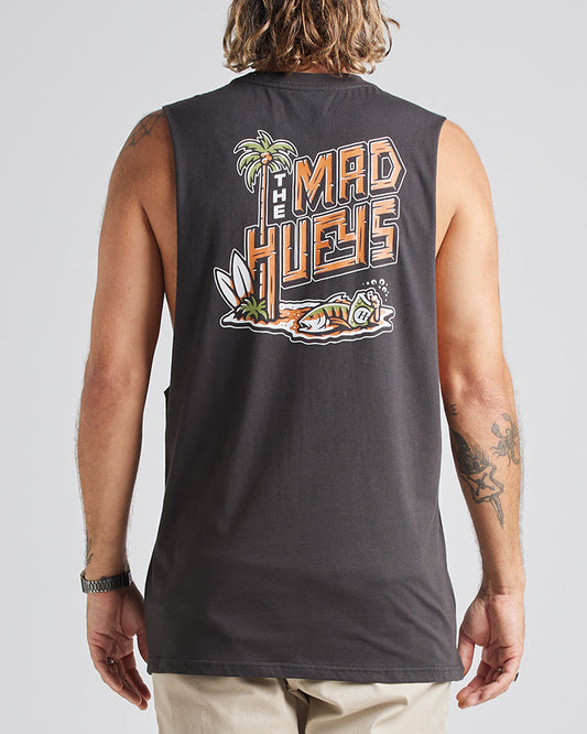 HUEYS BEACH CLUB | MUSCLE - VINTAGE BLACK