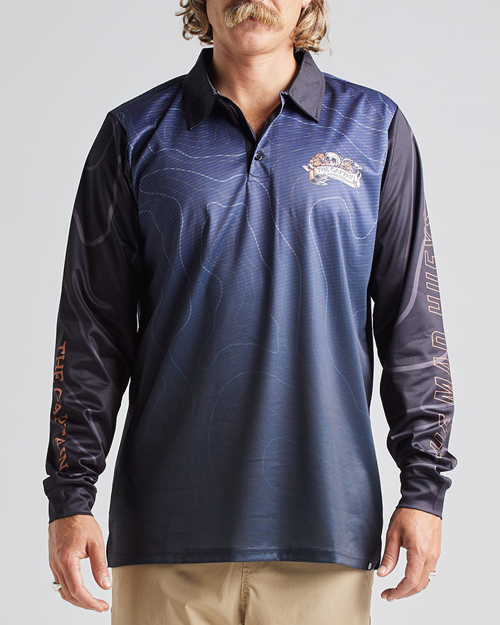 COMPASS CAPTAIN | FISHING JERSEY - CHARCOAL