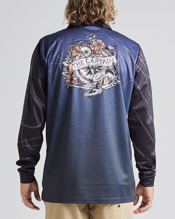 COMPASS CAPTAIN | FISHING JERSEY - CHARCOAL