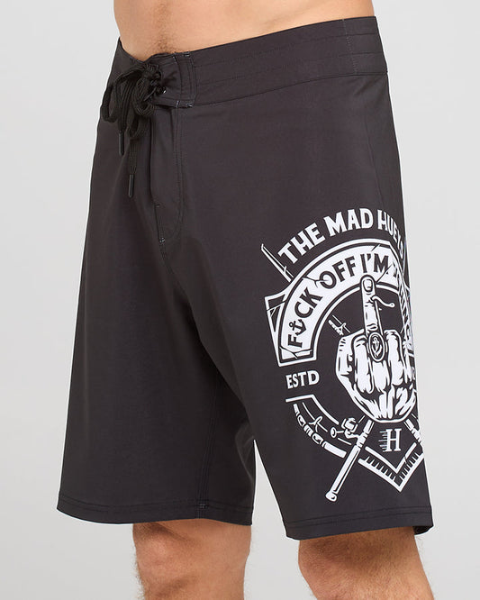 FK OFF IM FISHING | BOARDSHORT 19" - BLACK