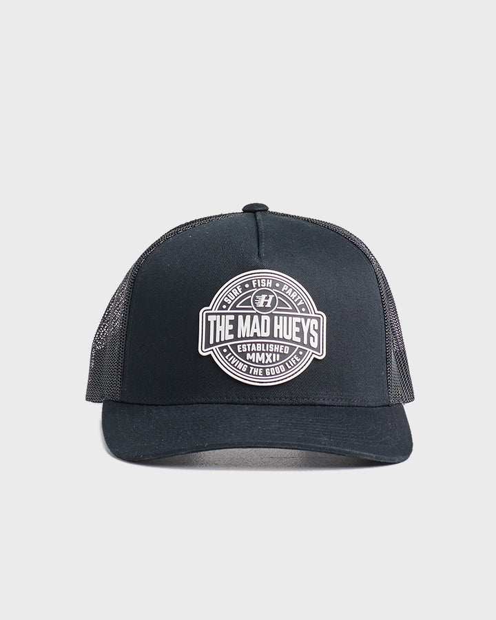 HUEYS LIFE | TWILL TRUCKER - BLACK