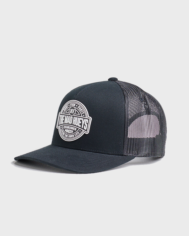 HUEYS LIFE | TWILL TRUCKER - BLACK