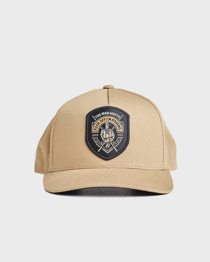 FK OFF IM FISHING | TWILL SNAPBACK - TAN