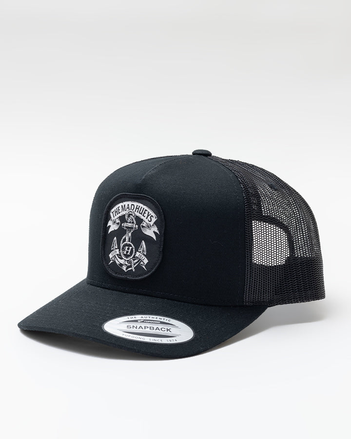 ANCHOR | TWILL TRUCKER - BLACK