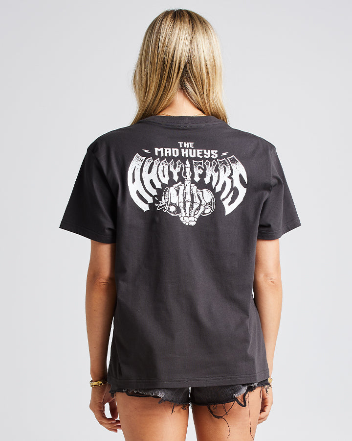 METAL AHOY FKRS | WOMENS SS TEE - VINTAGE BLACK