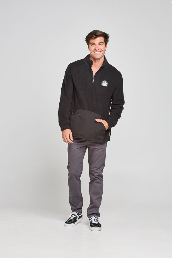 OFFSHORE LOGO | QUARTER ZIP - BLACK