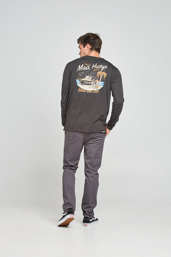 HIGH AND DRY | UPF 30+ LS TEE - VINTAGE BLACK