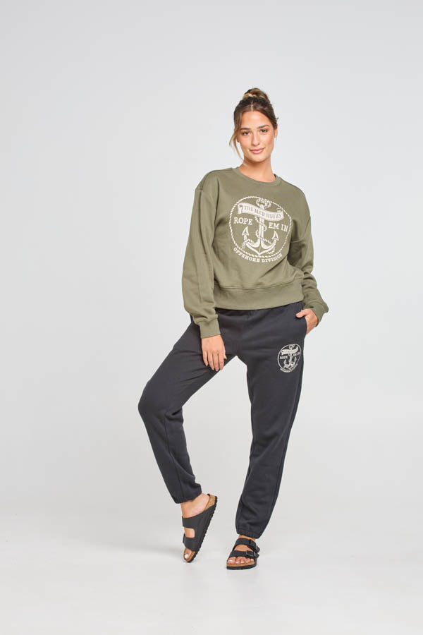 ROPE ANCHOR | WOMENS TRACKPANT - BLACK