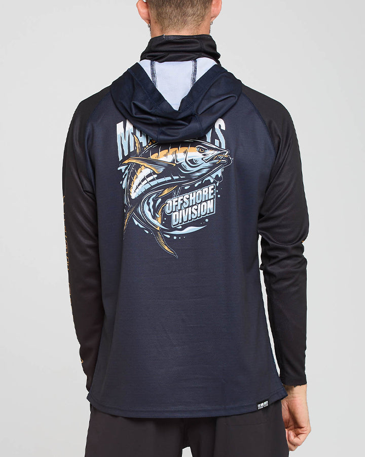 HOOKED TUNA | HOODED FISHING JERSEY - NAVY