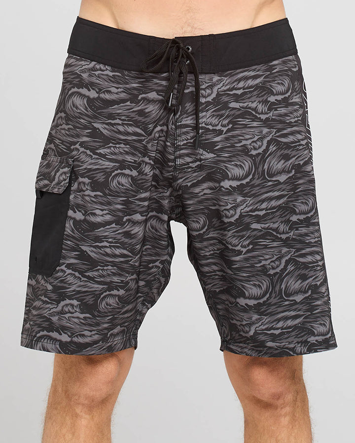 DARK SEAS | 19" BOARDSHORT - BLACK