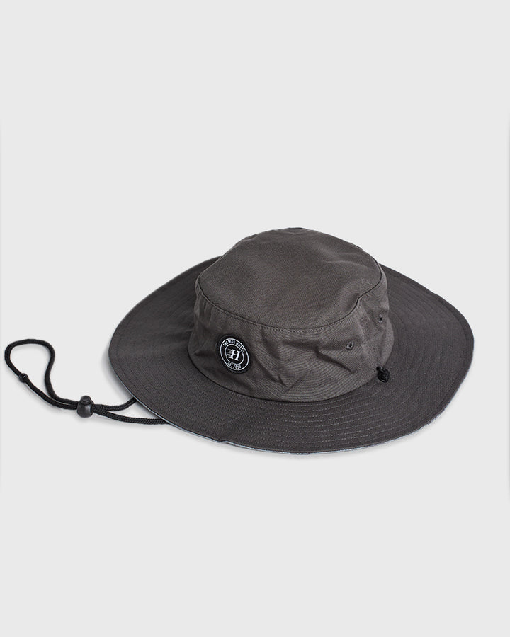 HOOKED | WIDE BRIM HAT - CHARCOAL