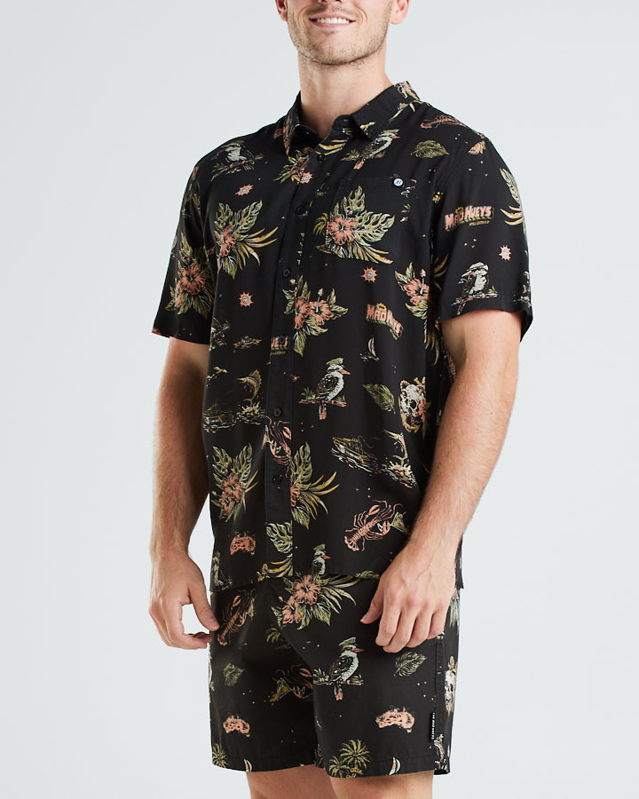 DIRTY VACAY | WOVEN SHIRT - VINTAGE BLACK