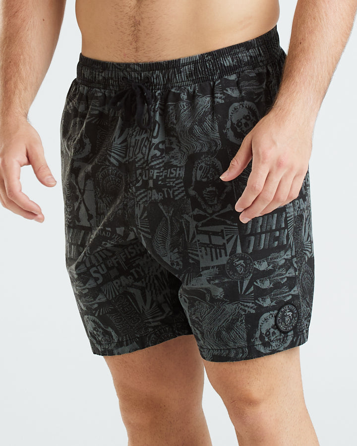 DRINK QUICK II | VOLLEY SHORT 18" - CHARCOAL