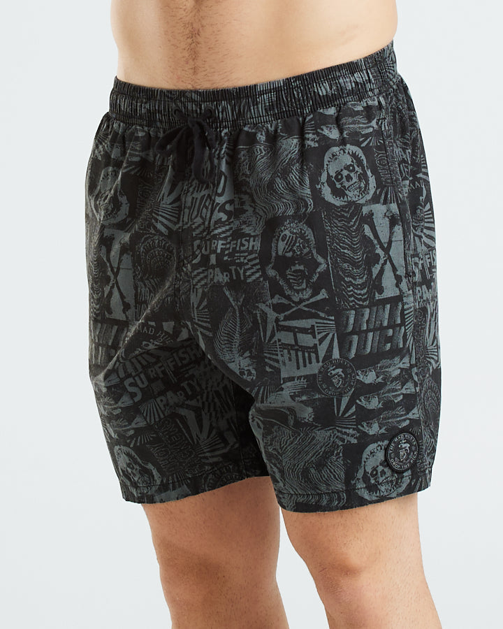 DRINK QUICK II | VOLLEY SHORT 18" - CHARCOAL