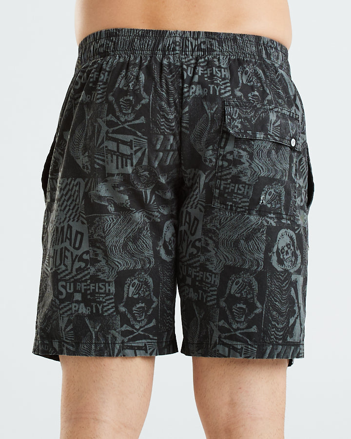 DRINK QUICK II | VOLLEY SHORT 18" - CHARCOAL