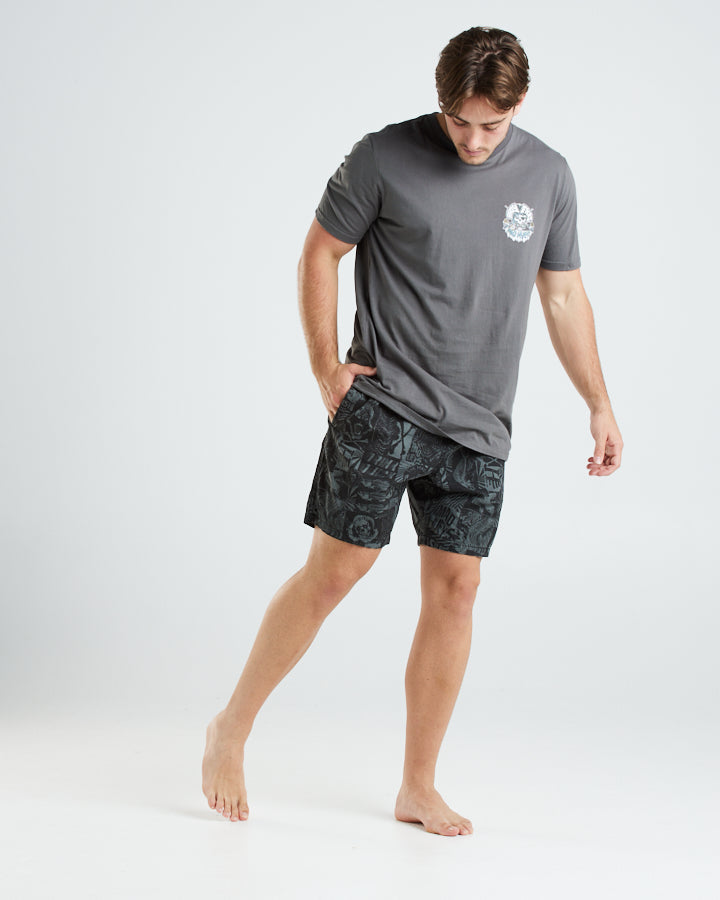 DRINK QUICK II | VOLLEY SHORT 18" - CHARCOAL