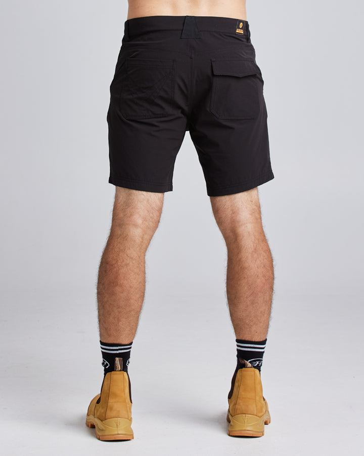 17” LIGHT WEIGHT STRETCH | WORK SHORT - BLACK