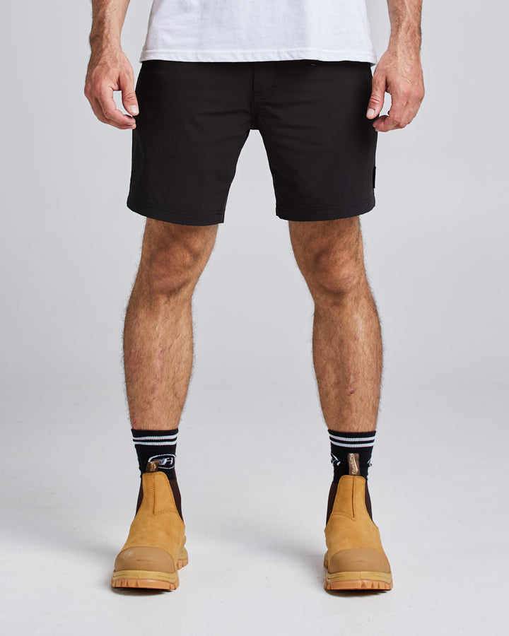 17” LIGHT WEIGHT STRETCH | WORK SHORT - BLACK