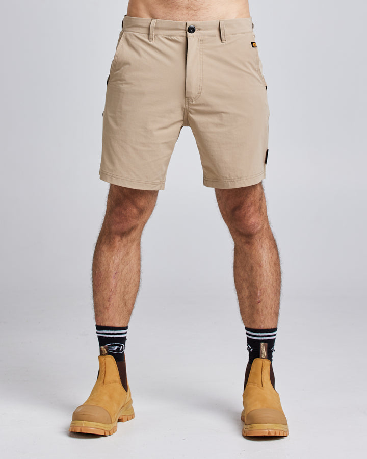 17” LIGHT WEIGHT STRETCH | WORK SHORT - TAN