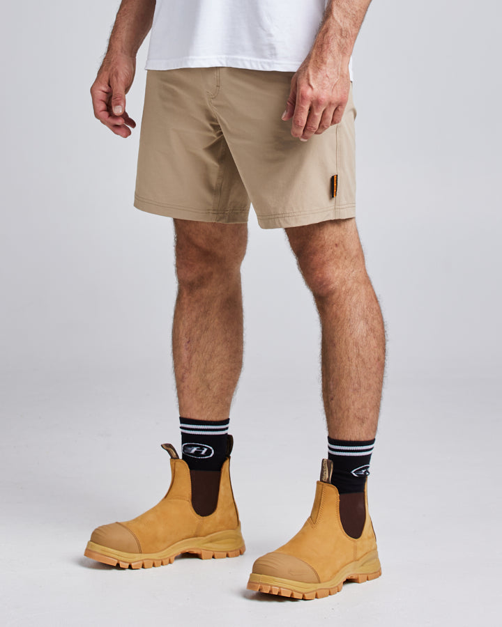 17” LIGHT WEIGHT STRETCH | WORK SHORT - TAN