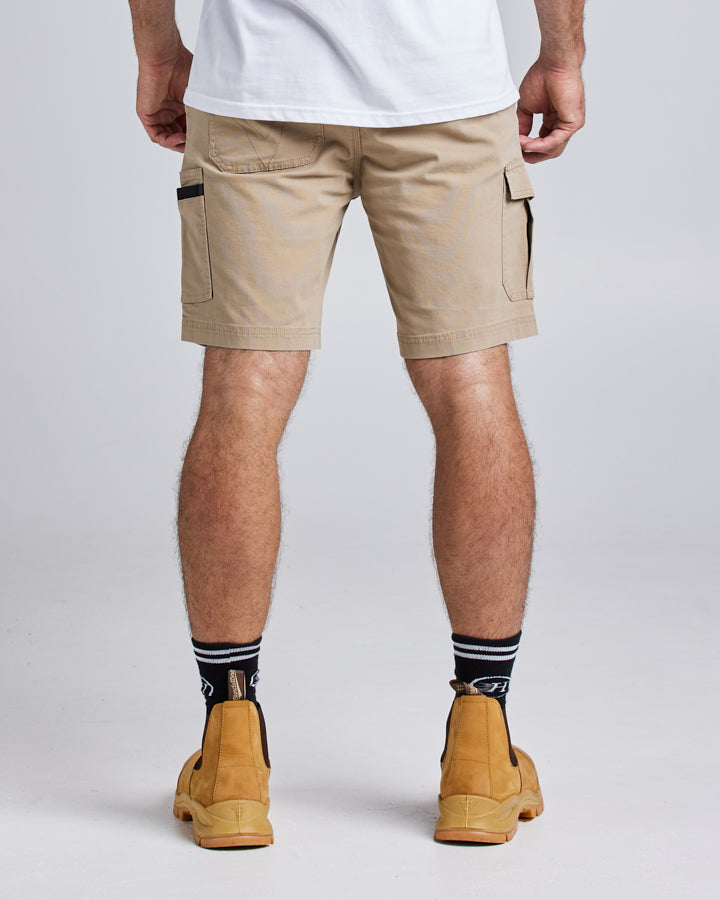 19” HEAVY DUTY STRETCH | WORK SHORT - TAN