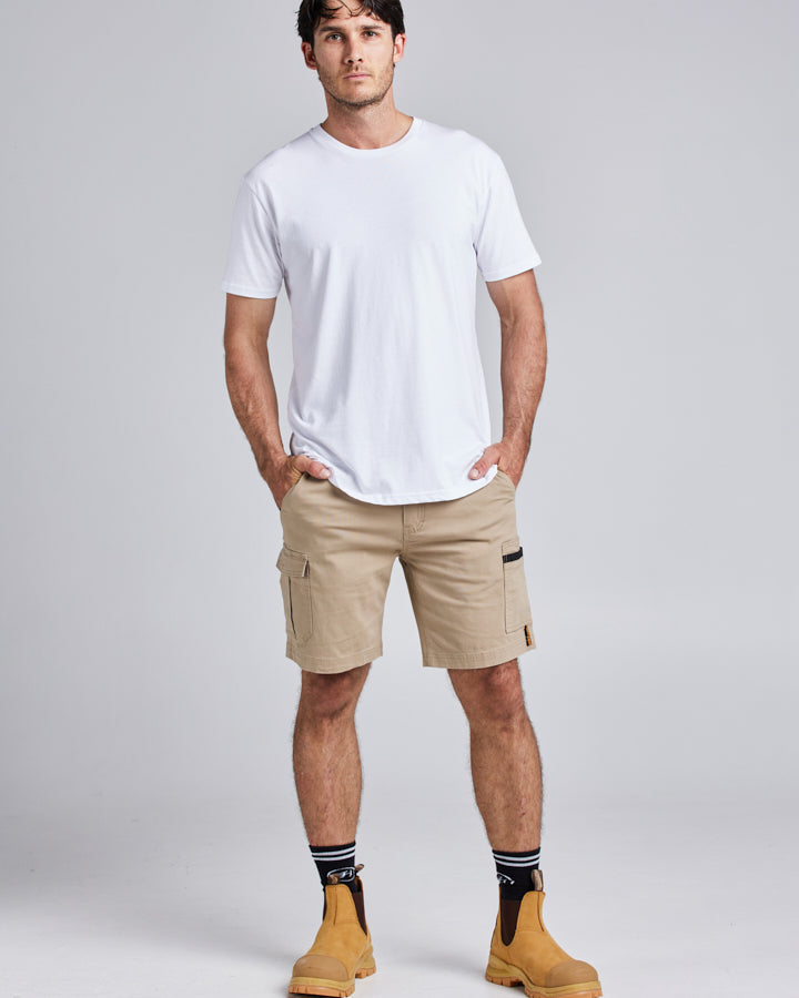 19” HEAVY DUTY STRETCH | WORK SHORT - TAN