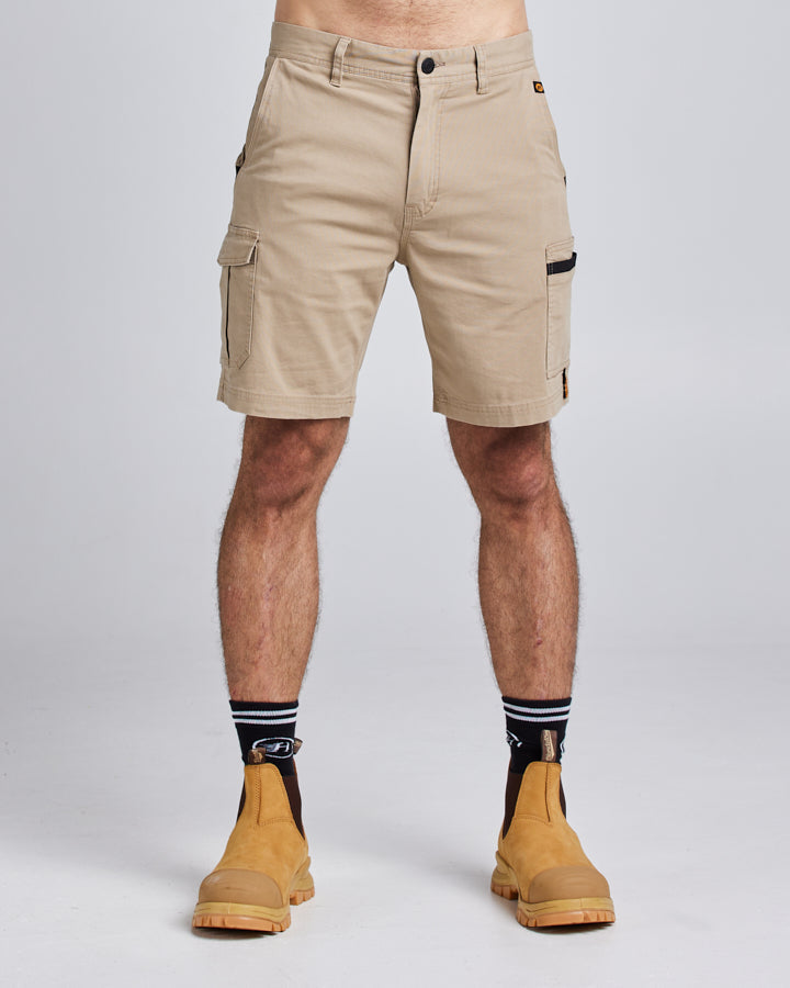 19” HEAVY DUTY STRETCH | WORK SHORT - TAN