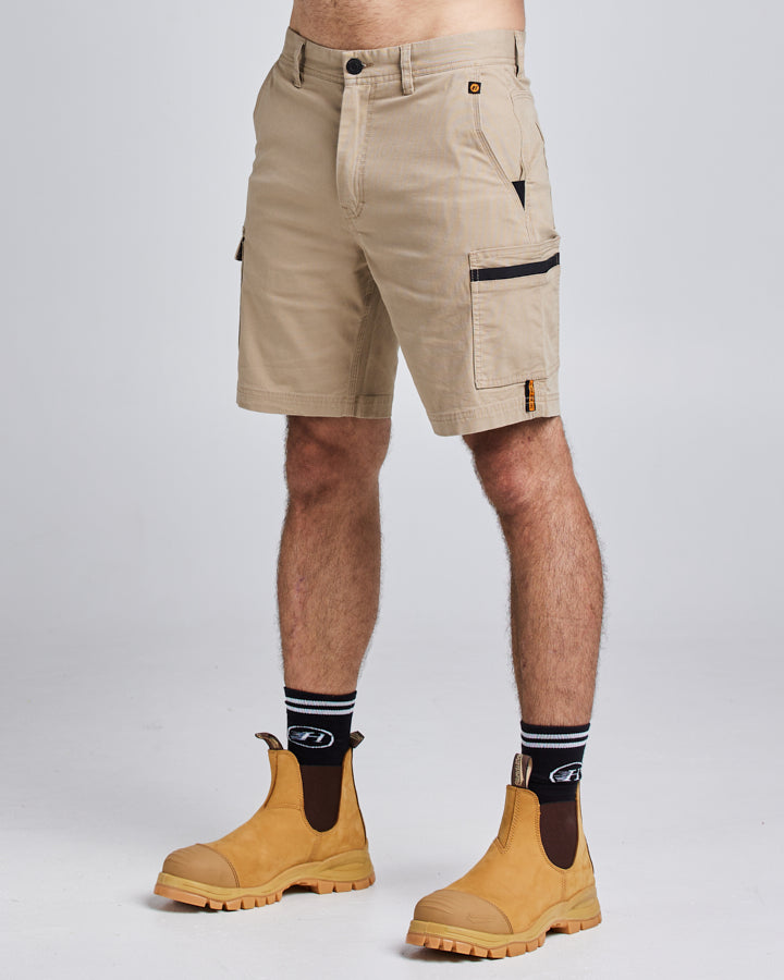 19” HEAVY DUTY STRETCH | WORK SHORT - TAN