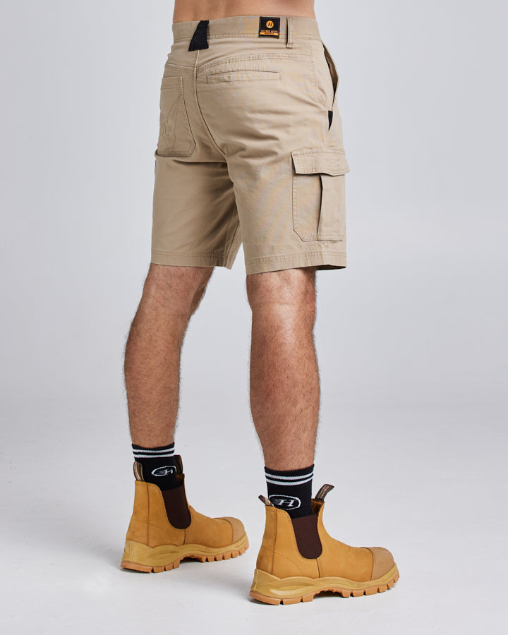 19” HEAVY DUTY STRETCH | WORK SHORT - TAN