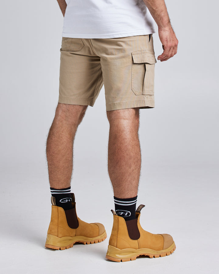 19” HEAVY DUTY STRETCH | WORK SHORT - TAN